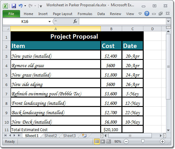 screenshot of RealTime Landscaping